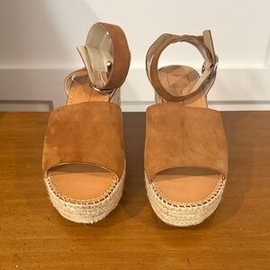 Dolce Vita Tan Suede Espadrille Wedges Size 9